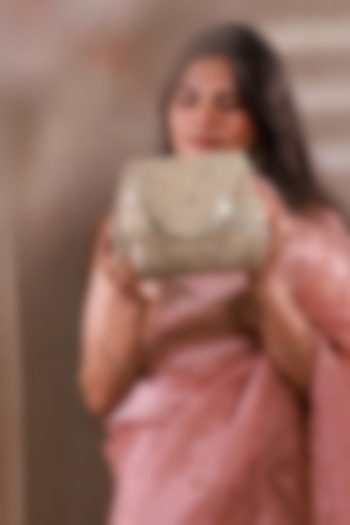 Gold Tissue Mirror Embellished Bag by AMYRA at Pernia's Pop Up Shop