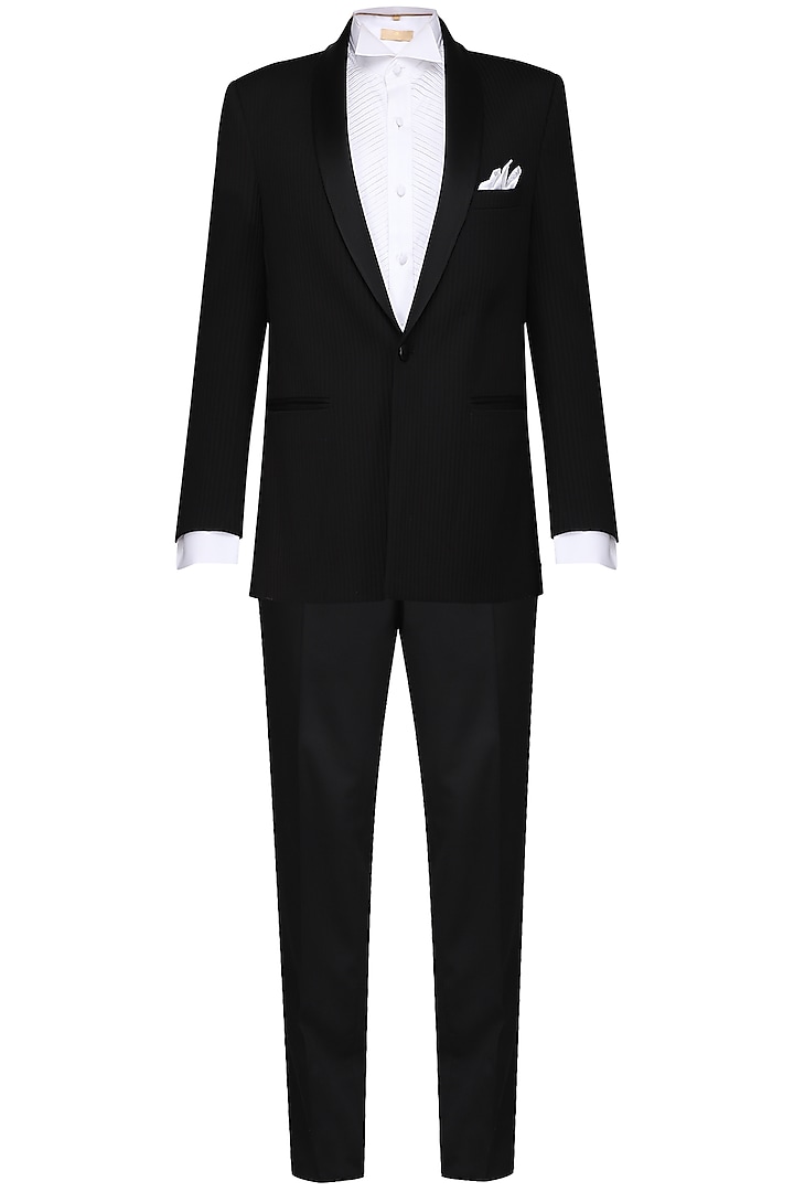 Black tuxedo with trousers by Amaare
