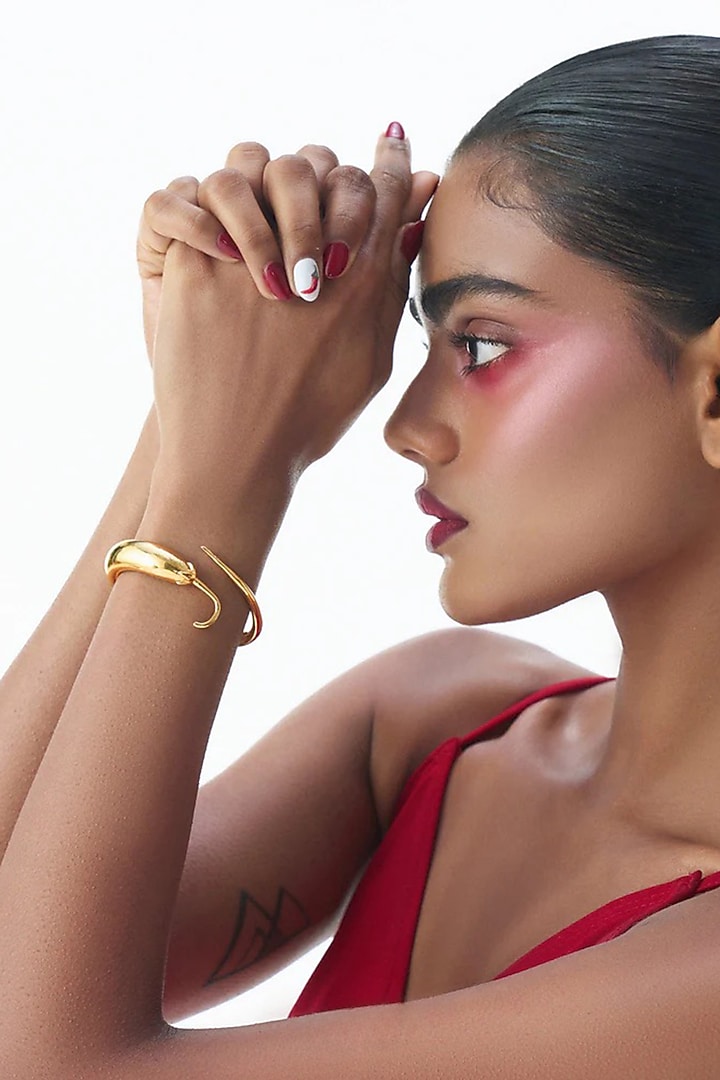 Gold Plated Brass Alloy Cuff by AMAMA at Pernia's Pop Up Shop