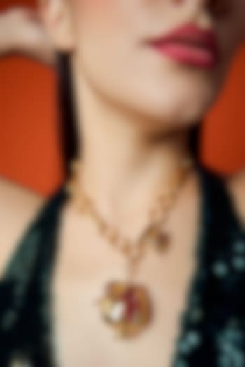 Antique Gold Plated Necklace by AMAMA at Pernia's Pop Up Shop