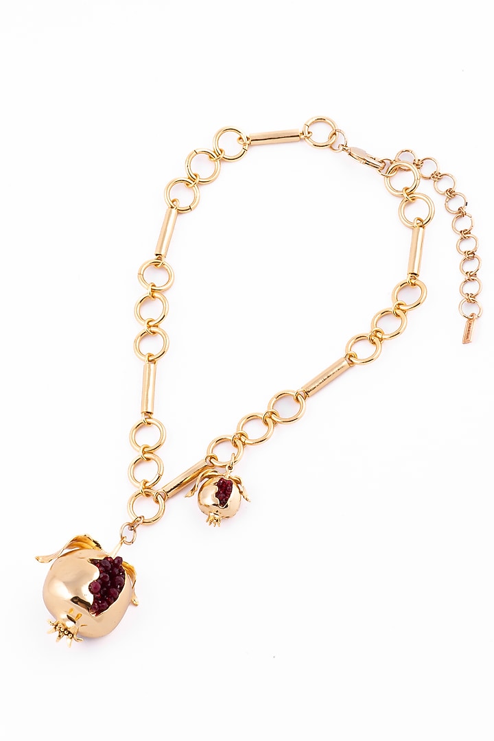 Antique Gold Plated Necklace by AMAMA at Pernia's Pop Up Shop