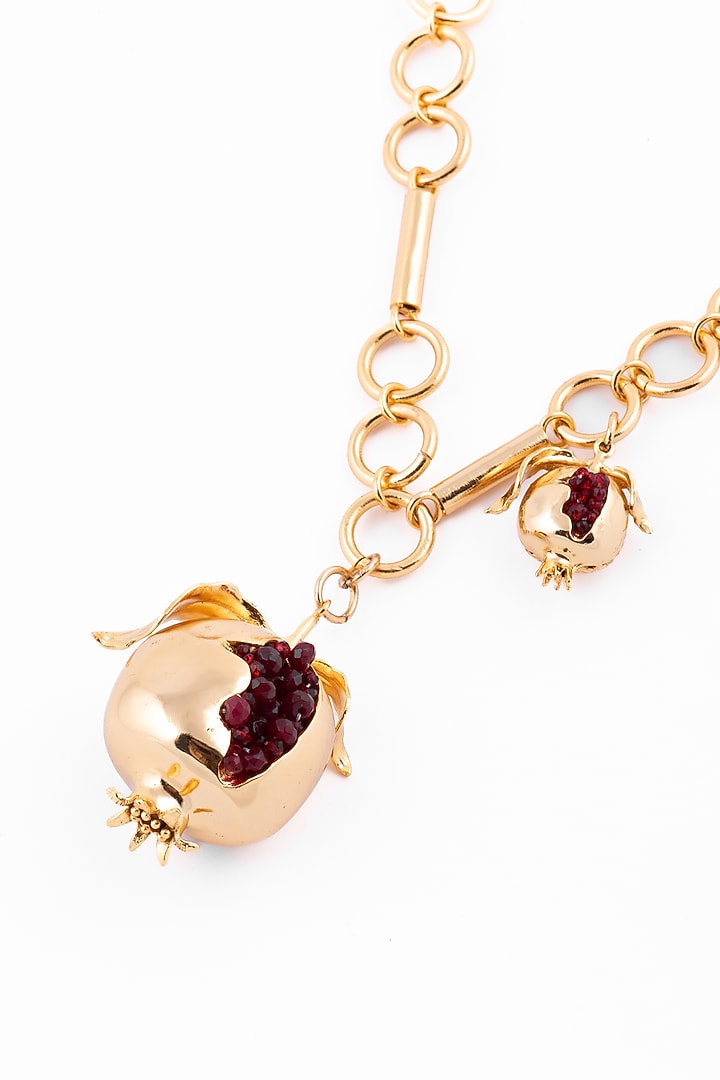 Antique Gold Plated Necklace by AMAMA at Pernia's Pop Up Shop