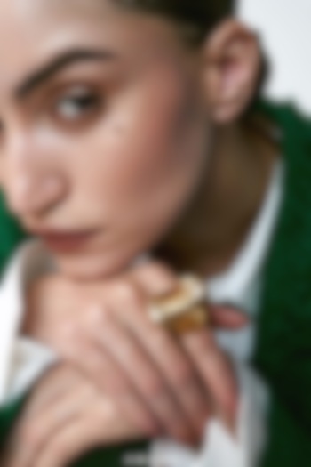 Gold Plated Brass Alloy Ring by AMAMA at Pernia's Pop Up Shop