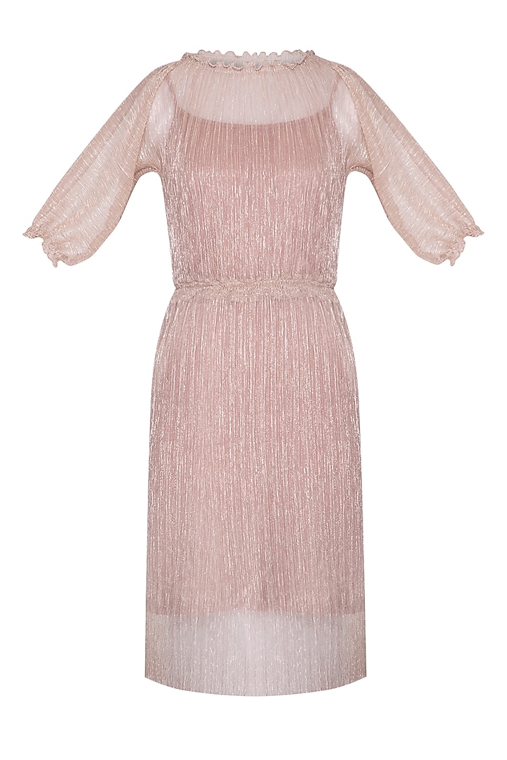 Peach Drape Skirt Vacation Dress by AMIT GT at Pernia's Pop Up Shop