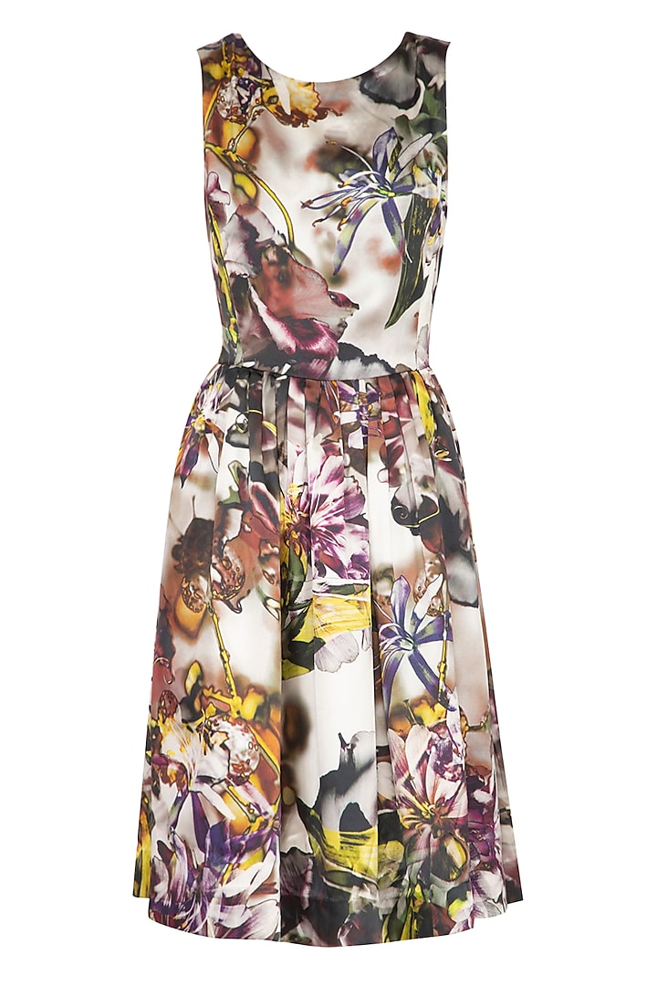 Multicolored Printed Frock Dress by AMIT GT