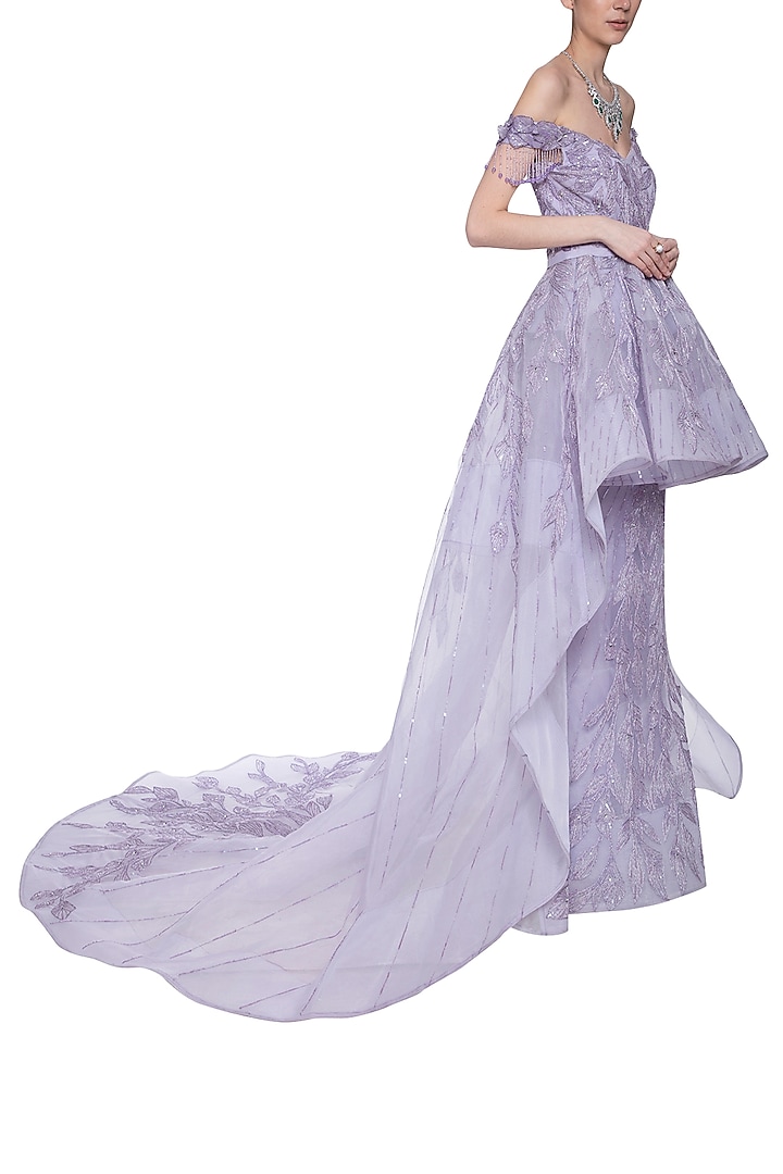 Mauve embroidered gown available only at Pernia's Pop Up Shop.