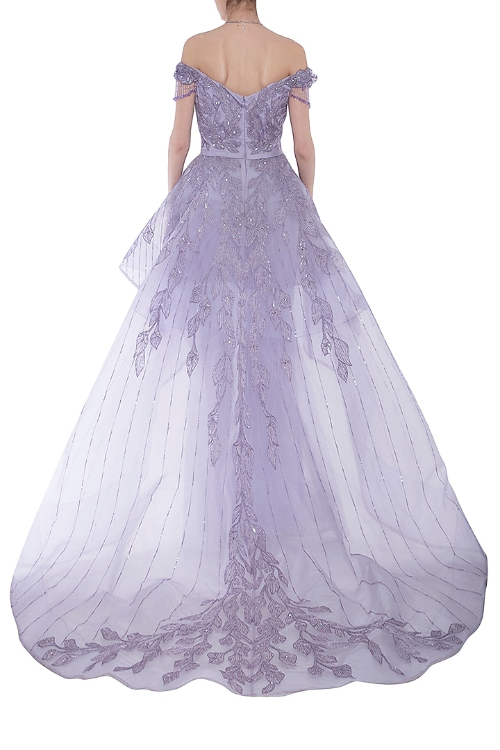 Mauve embroidered gown available only at Pernia's Pop Up Shop.