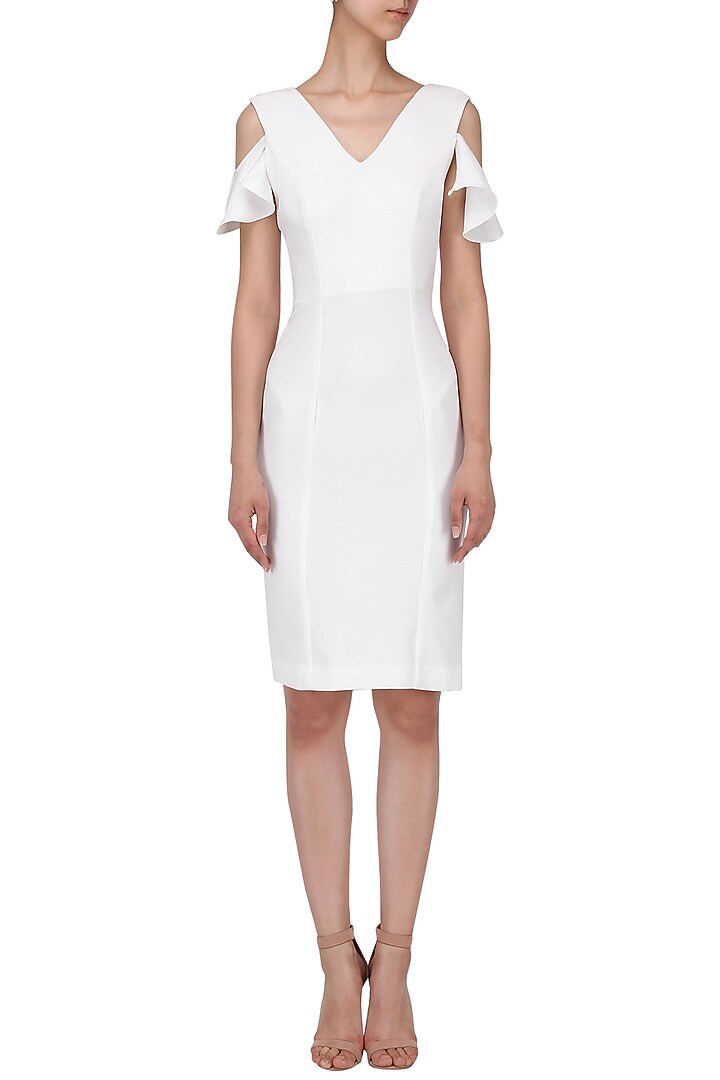 White Shift Dress available only at Pernia's Pop Up Shop.
