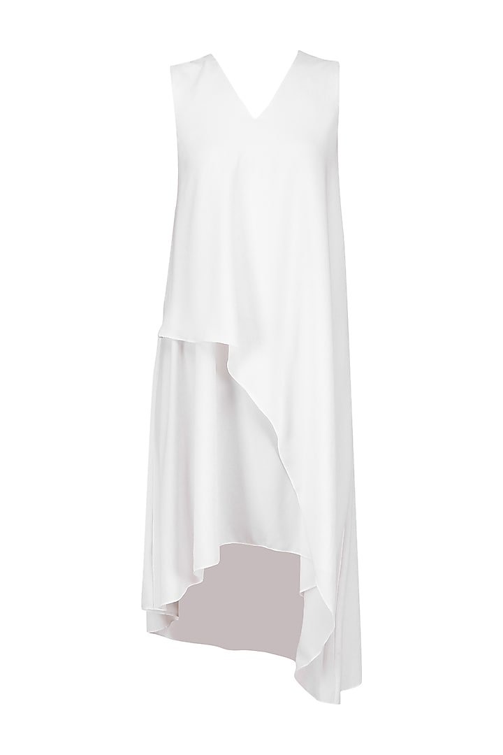 White Layered Dress by AMIT GT