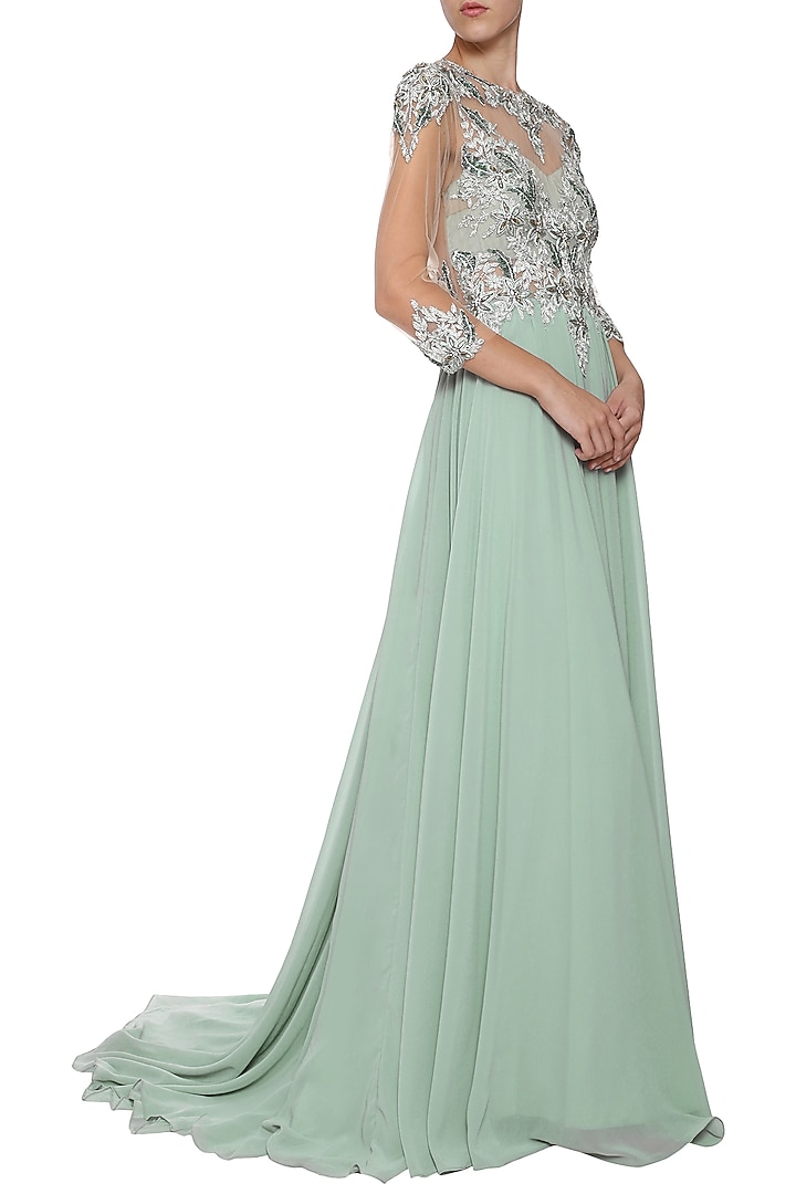 Sea green embroidered gown available only at Pernia's Pop Up Shop.