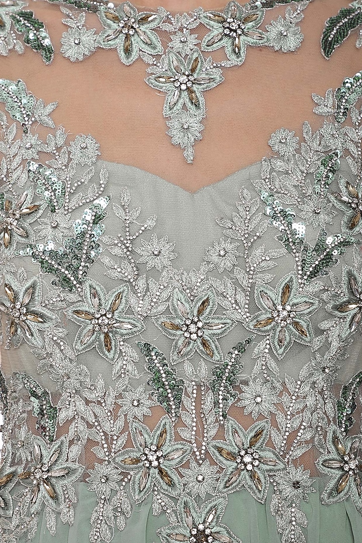 Sea green embroidered gown available only at Pernia's Pop Up Shop.