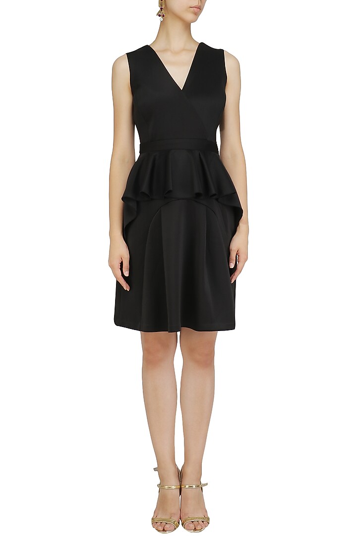 Black structure peplum dress available only at Pernia's Pop Up Shop.