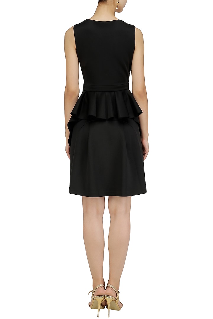 Black structure peplum dress available only at Pernia's Pop Up Shop.