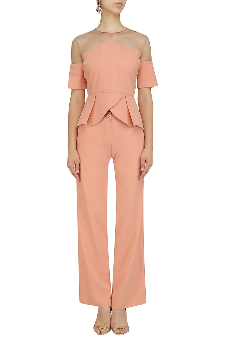 Salmon peplum top available only at Pernia's Pop Up Shop.