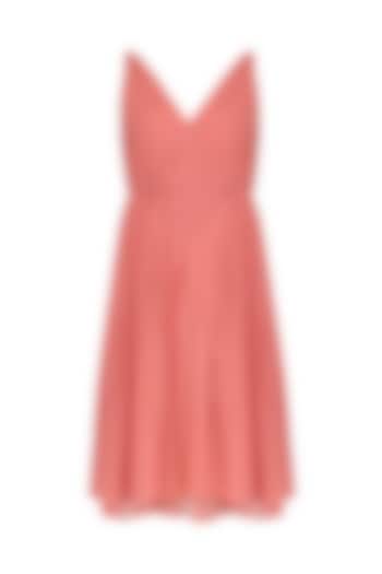 Rasberry Pink Draped Dress by AMIT GT
