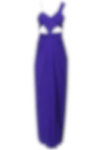 Purple peekaboo cutout with knot over waist gown available only at Pernia's Pop Up Shop.