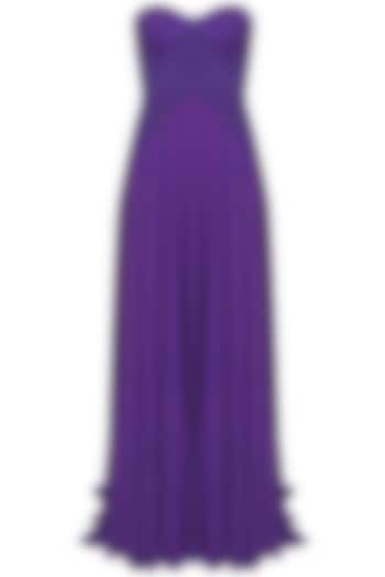 Purple beads and sequind embroidered flowy gown available only at Pernia's Pop Up Shop.