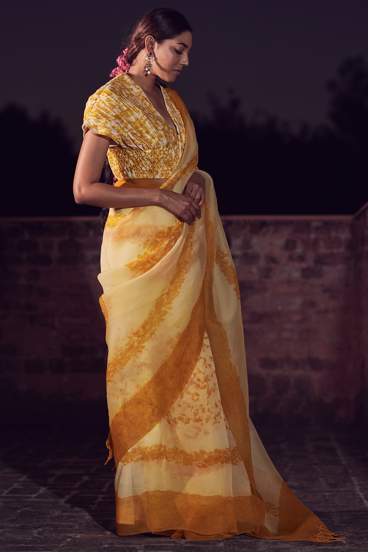 Yellow Saree - Buy Yellow Color Sarees Online - Urban Womania