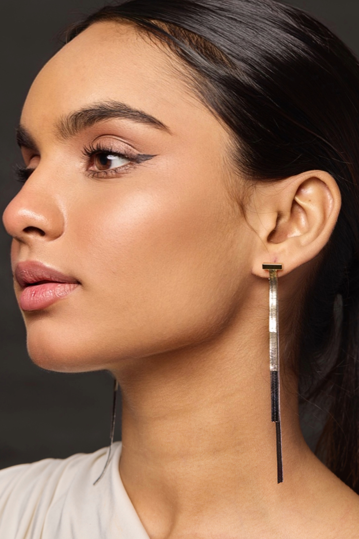 Gold Finish Statement Dangler Earrings by Amreli Jaipur at Pernia's Pop Up Shop