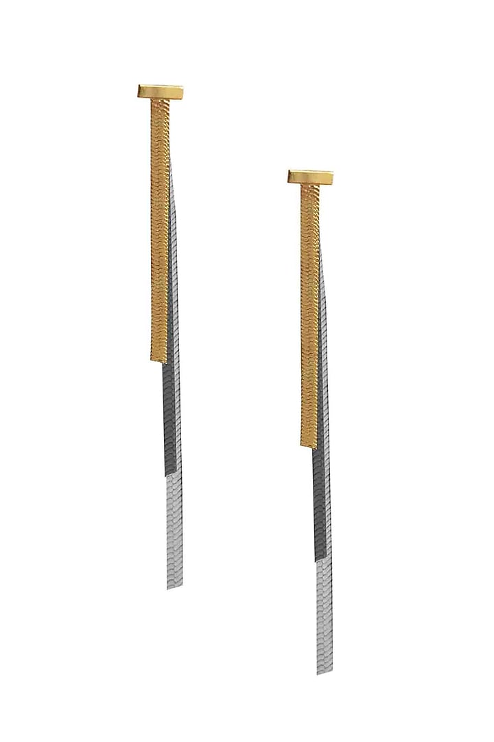 Gold Finish Statement Dangler Earrings by Amreli Jaipur at Pernia's Pop Up Shop