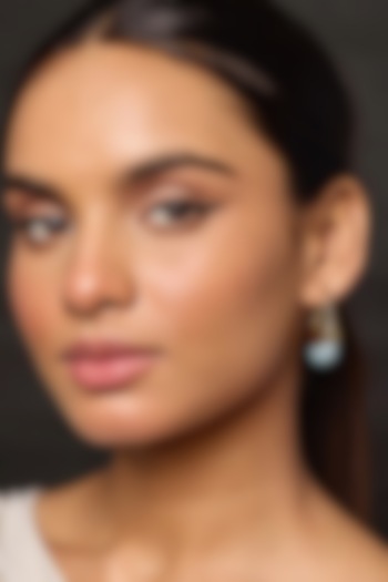 Gold Finish Statement Hoop Earrings by Amreli Jaipur at Pernia's Pop Up Shop