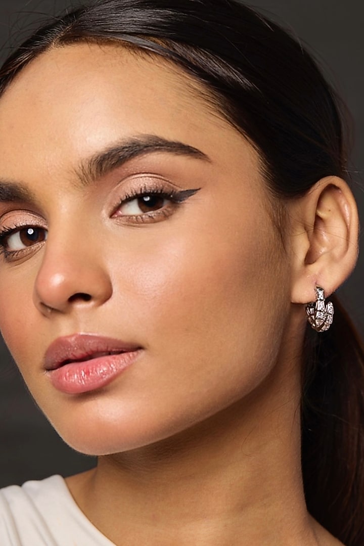 Gold Finish Statement Hoop Earrings by Amreli Jaipur at Pernia's Pop Up Shop