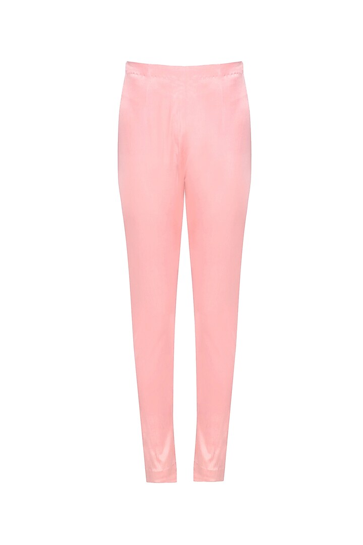 Peach embroidered long kurta and pants set available only at Pernia's Pop Up Shop.