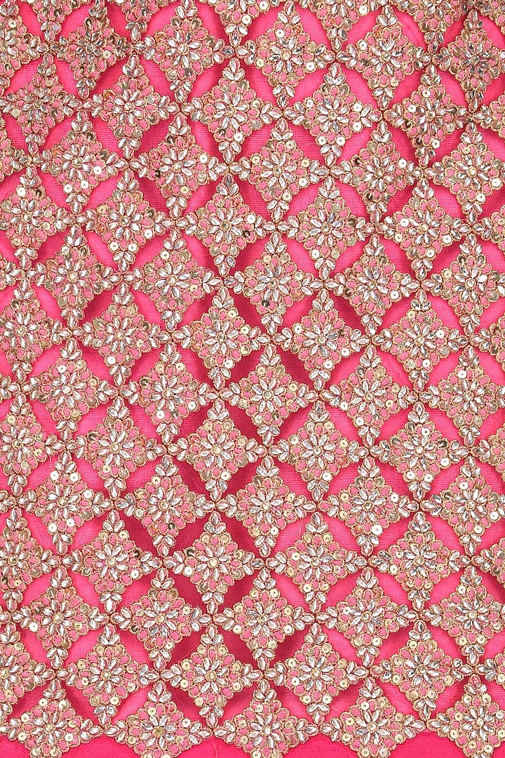 Hot pink embroidered kurta and sharara pants set available only at Pernia's Pop Up Shop.