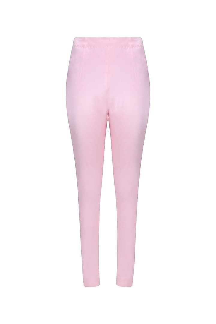 Powder pink embroidered straight kurta and pants set available only at Pernia's Pop Up Shop.