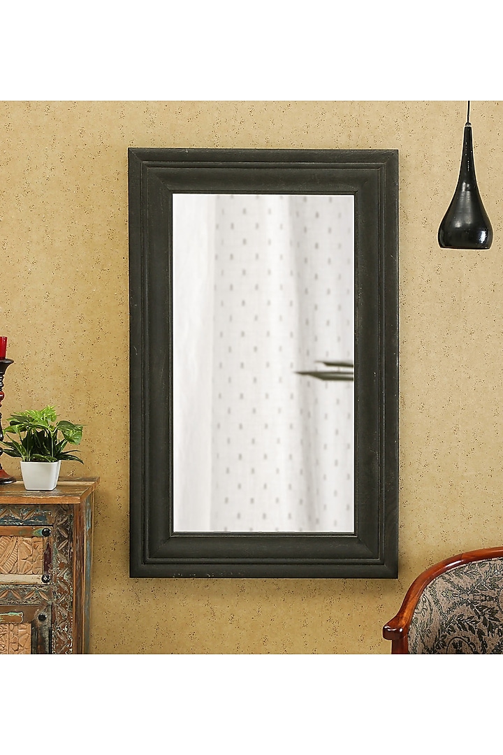 Black MDF Wall Mirror by Artisans Rose at Pernia's Pop Up Shop