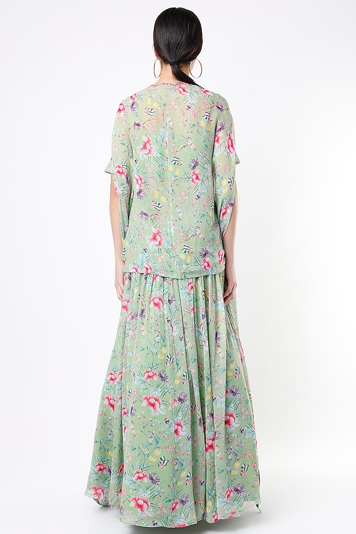 Mint  Green Embroidered Wedding Lehenga Set by Aneesh Agarwaal PRET at Pernia's Pop Up Shop