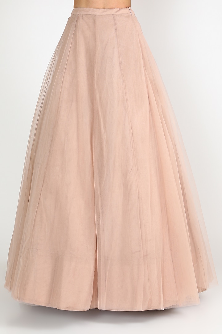 Beige Embroidered Bridal Lehenga Set by Aneesh Agarwaal at Pernia's Pop Up Shop