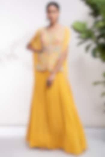 Yellow Embroidered Wedding Lehenga Set by Aneesh Agarwaal PRET at Pernia's Pop Up Shop