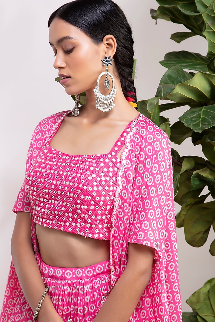 Fuchsia Embroidered Wedding Lehenga Set by Aneesh Agarwaal PRET at Pernia's Pop Up Shop