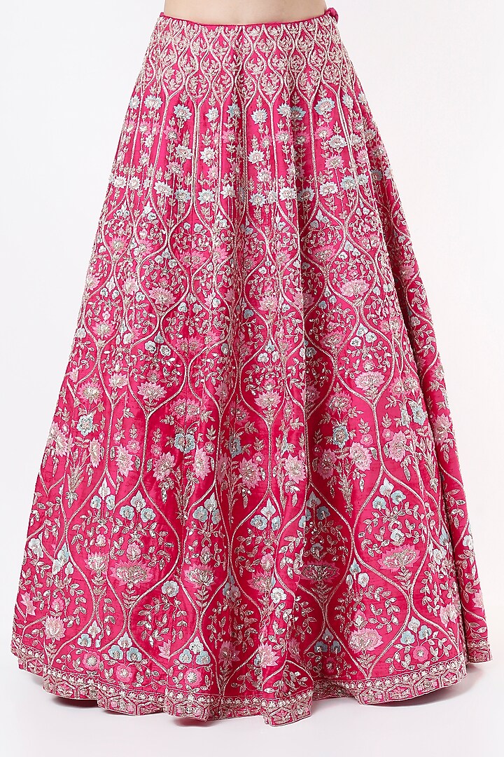 FUCHSIA EMBROIDERED LEHENGA