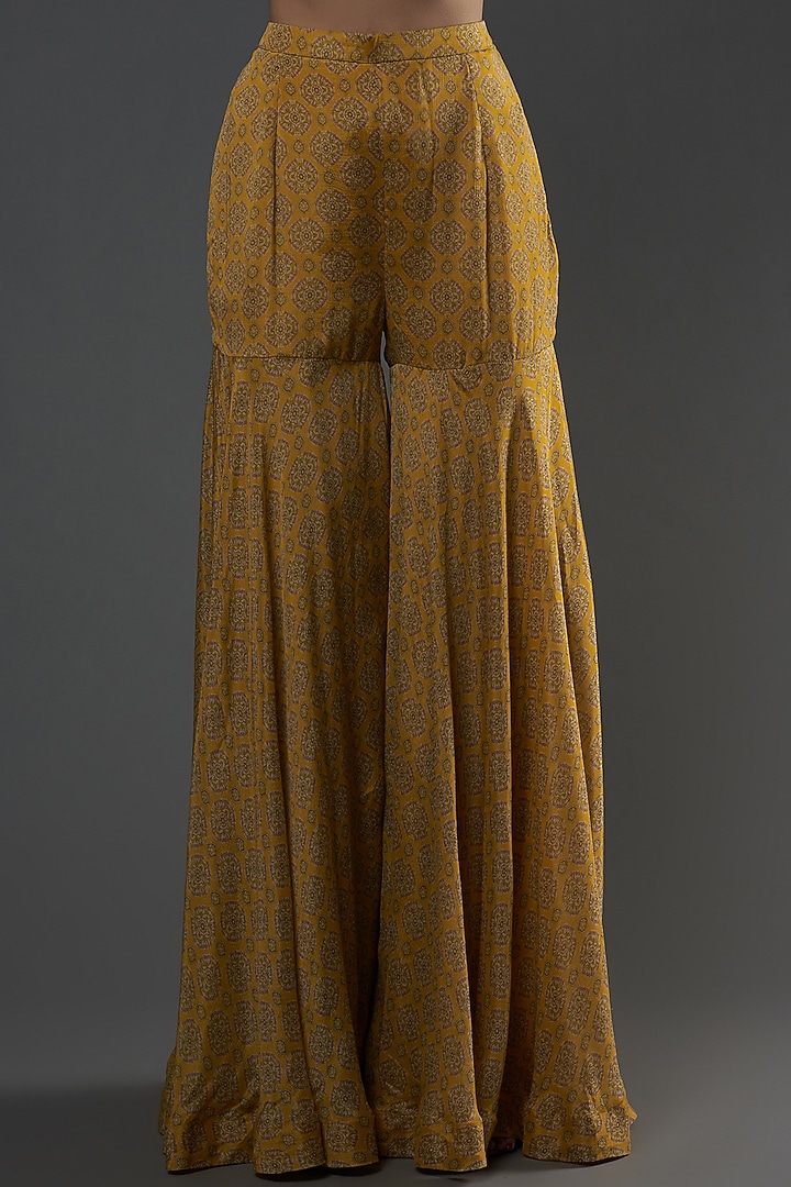 Gold Silk Organza Embroidered Jacket Set by Aneesh Agarwaal PRET at Pernia's Pop Up Shop
