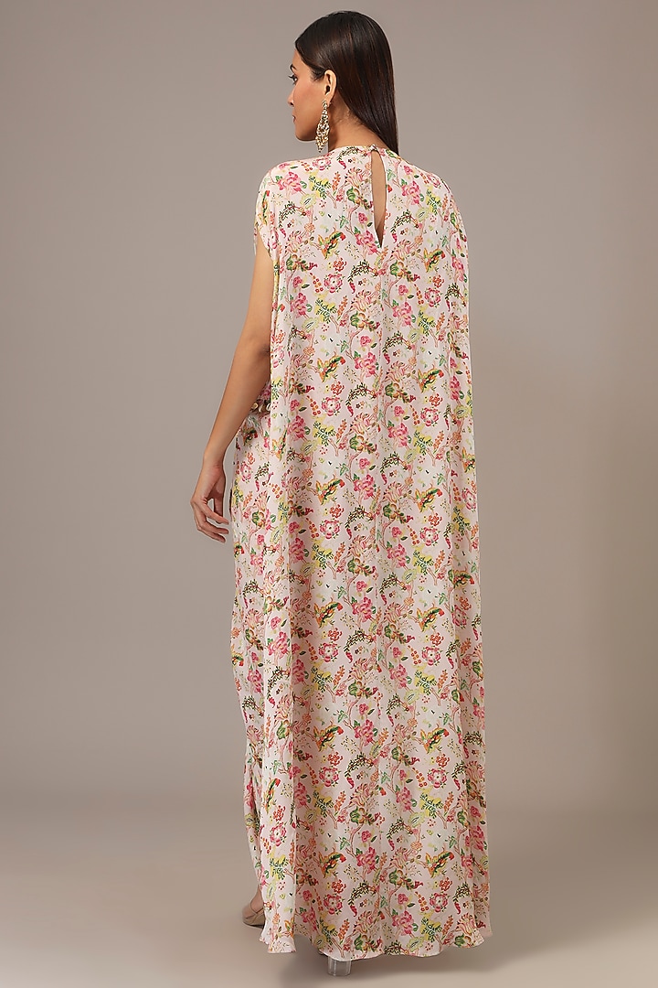 Peach Crepe Skirt Set by Aneesh Agarwaal PRET at Pernia's Pop Up Shop
