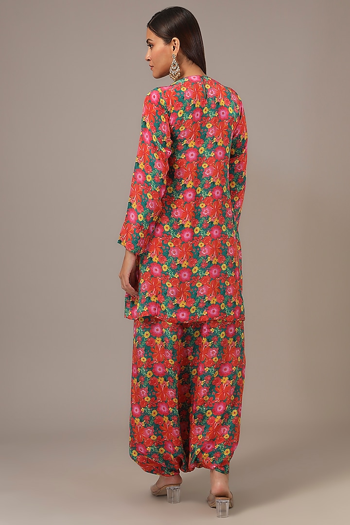Emerald Crepe Dhoti Set by Aneesh Agarwaal PRET at Pernia's Pop Up Shop