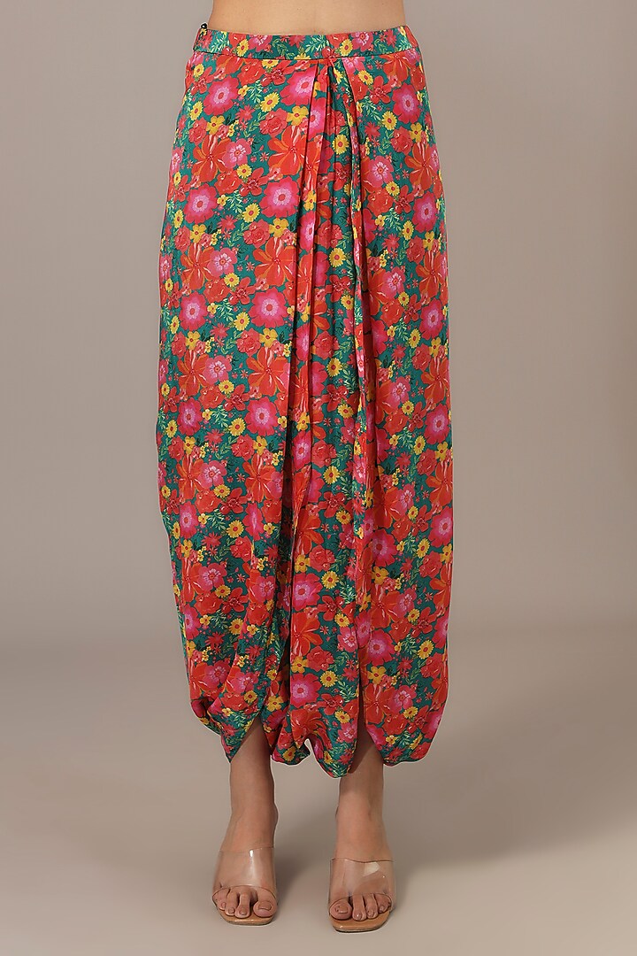 Emerald Crepe Dhoti Set by Aneesh Agarwaal PRET at Pernia's Pop Up Shop