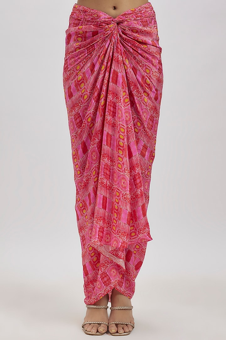 Pink Crepe Cape Set by Aneesh Agarwaal PRET at Pernia's Pop Up Shop