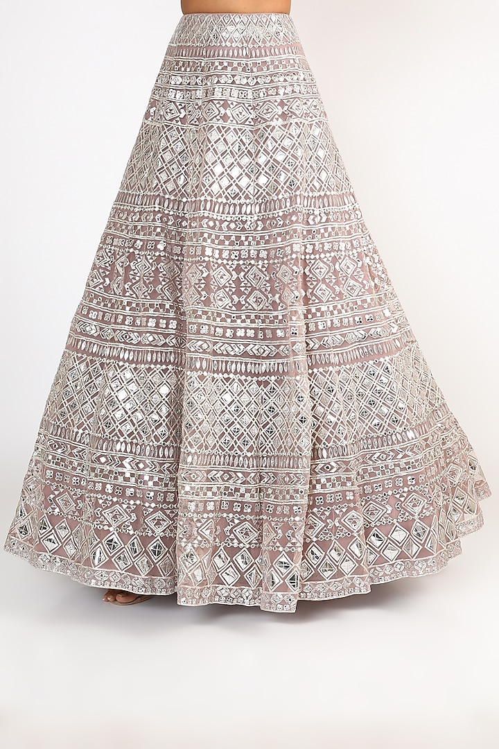 Brown Embroidered Bridal Lehenga Set by Aneesh Agarwaal at Pernia's Pop Up Shop