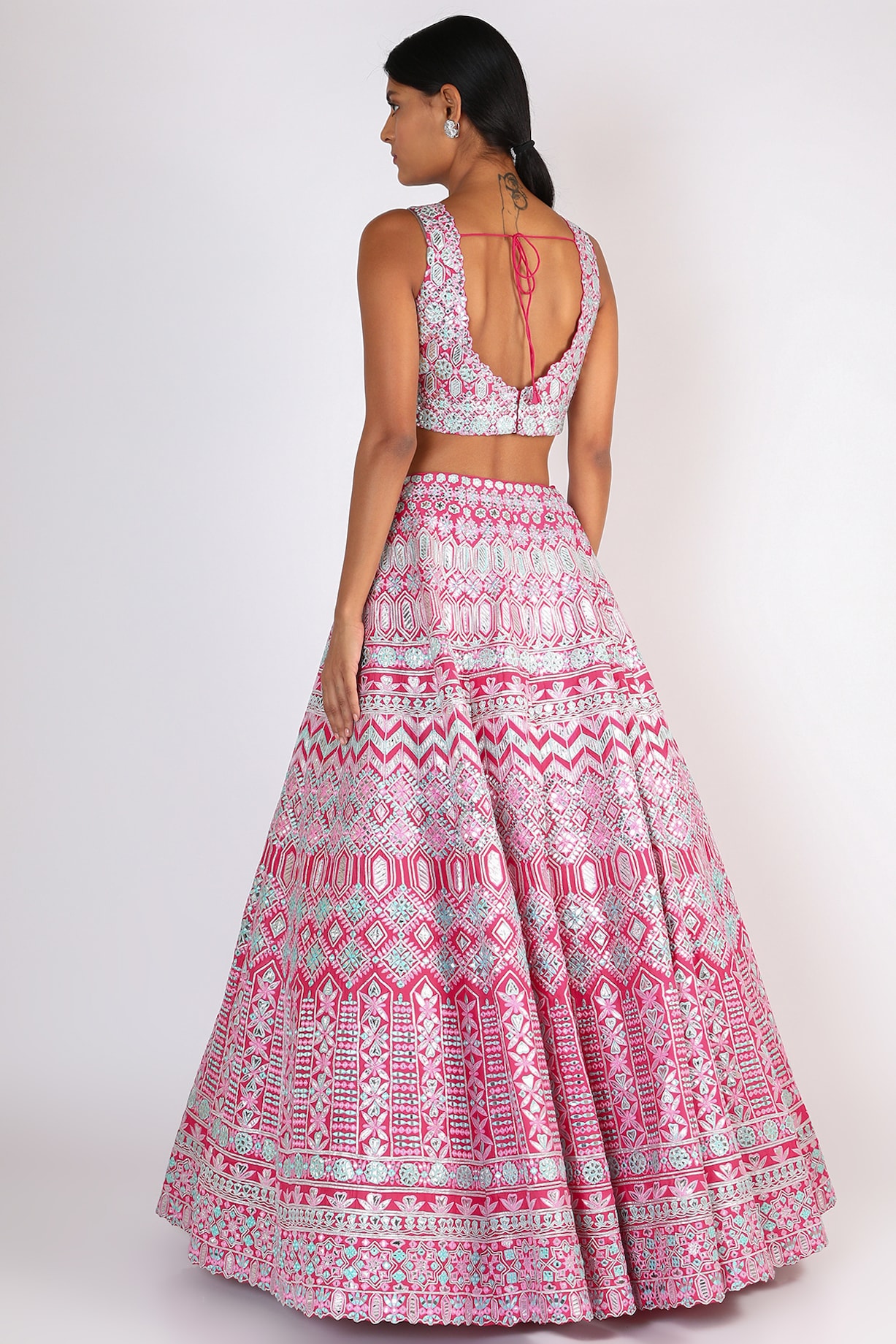 Fuchsia Embroided Lehenga Set