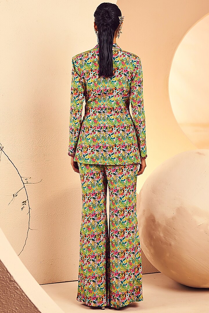 Multi-Colored Crepe Hand Painted Party Wear Sharara Set by Aneesh Agarwaal PRET at Pernia's Pop Up Shop