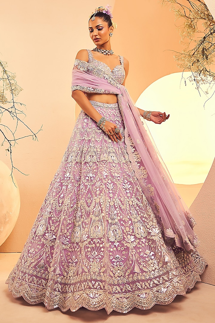 Orchid Tulle Lehenga