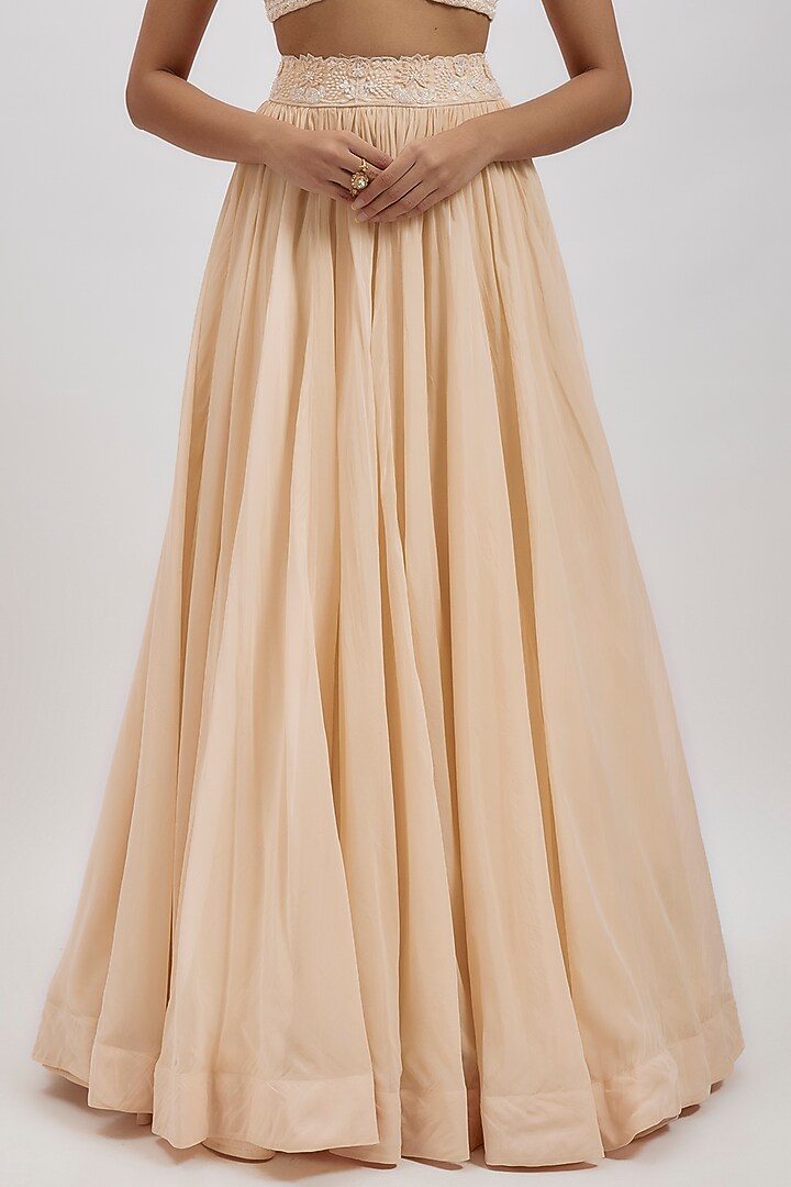 Ivory Organza Cape Set by Aneesh Agarwaal at Pernia's Pop Up Shop