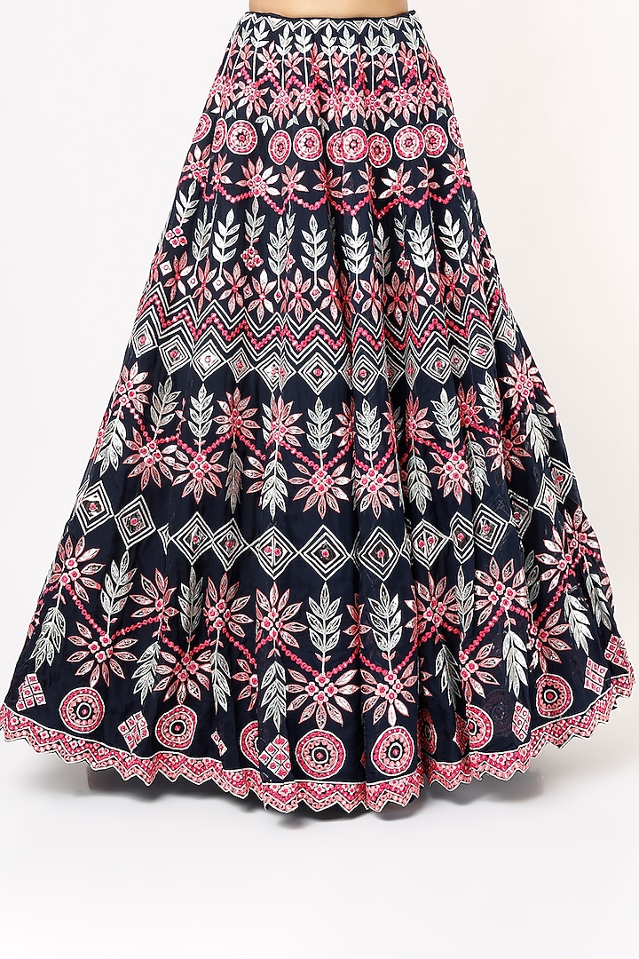 Multi-Colored Embroidered Bridal Lehenga Set by Aneesh Agarwaal at Pernia's Pop Up Shop