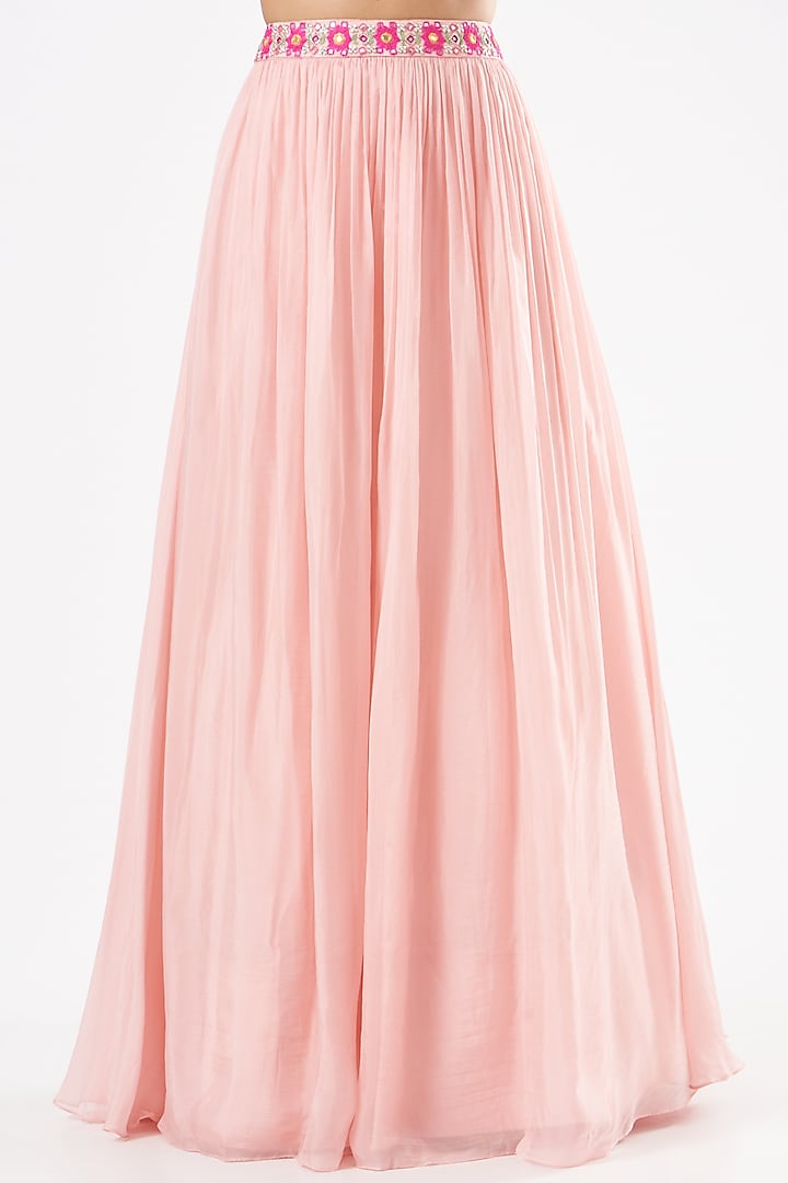 Soft Pink Sequins Embroidered Skirt Set by Aneesh Agarwaal PRET at Pernia's Pop Up Shop