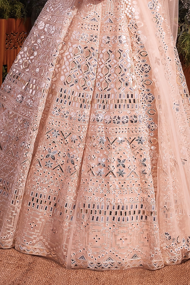Ivory Foil Embroidered Jacket Set by Aneesh Agarwaal at Pernia's Pop Up Shop