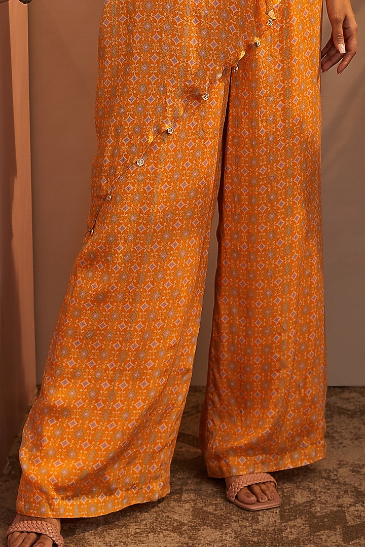 Mustard Hand Embroidered One-Shoulder Jumpsuit by Aneesh Agarwaal PRET at Pernia's Pop Up Shop
