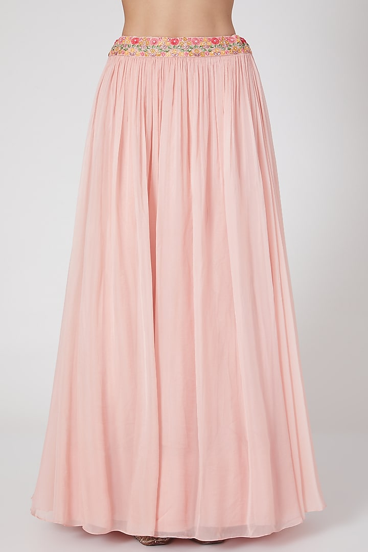 Blush Pink Organza Skirt Set by Aneesh Agarwaal PRET at Pernia's Pop Up Shop